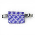 Bolsa de Cintura Impermeável Flower Blocos Diagonal Azul Escuro