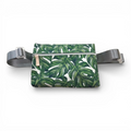 Bolsa de Cintura Impermeável Flower Monstera Verde