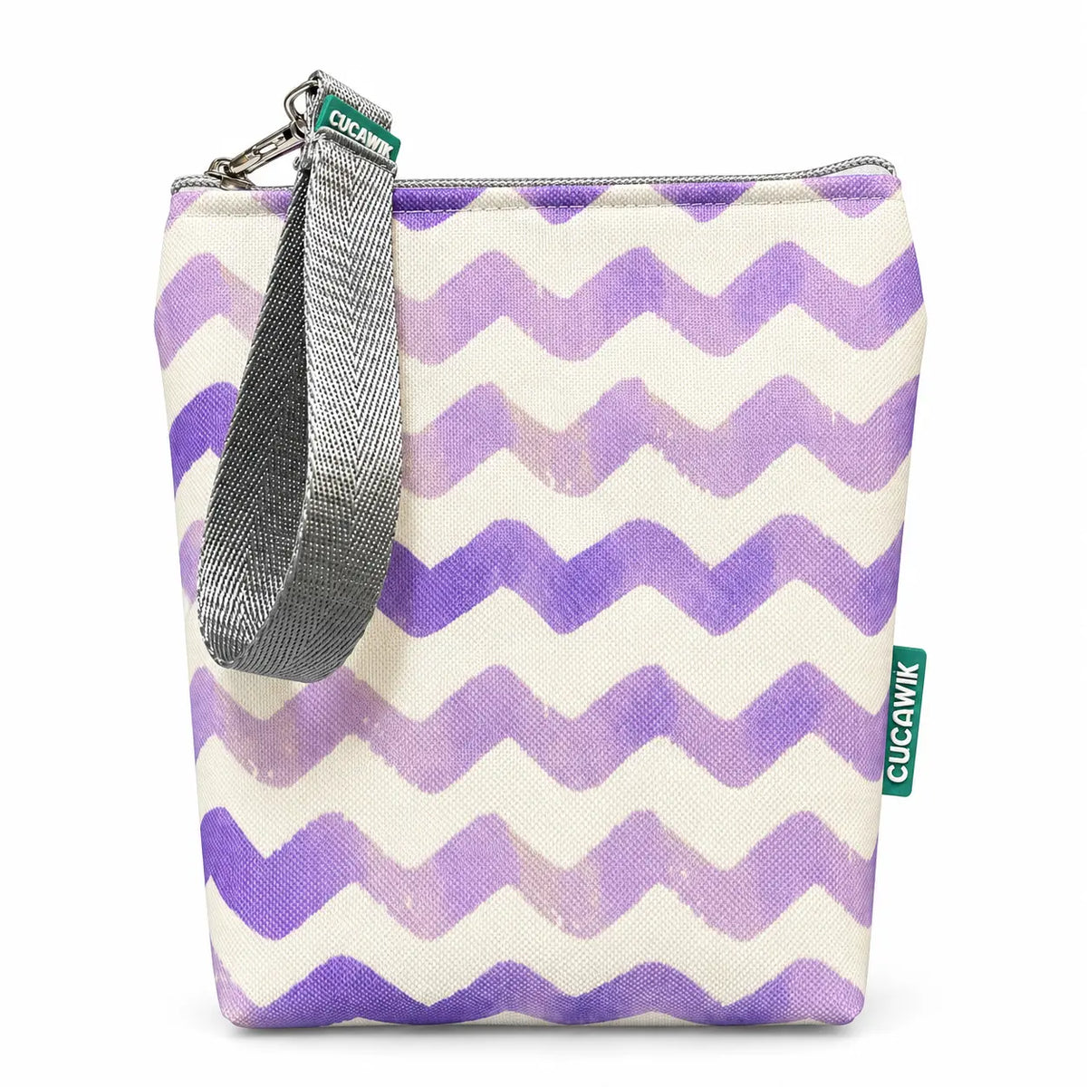 Bolsa Isotérmica para Snacks Chevron Roxo Aguarela