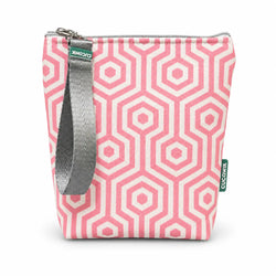 Bolsa Isotérmica para Snacks Hexágonos Interligados Rosa
