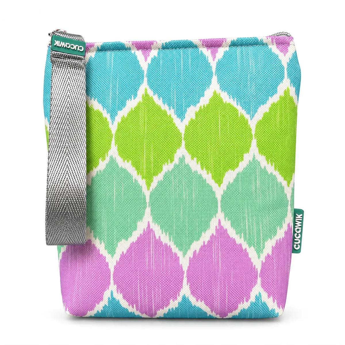 Bolsa Isotérmica para Snacks Ikat Pastel Rosa Verde Azul