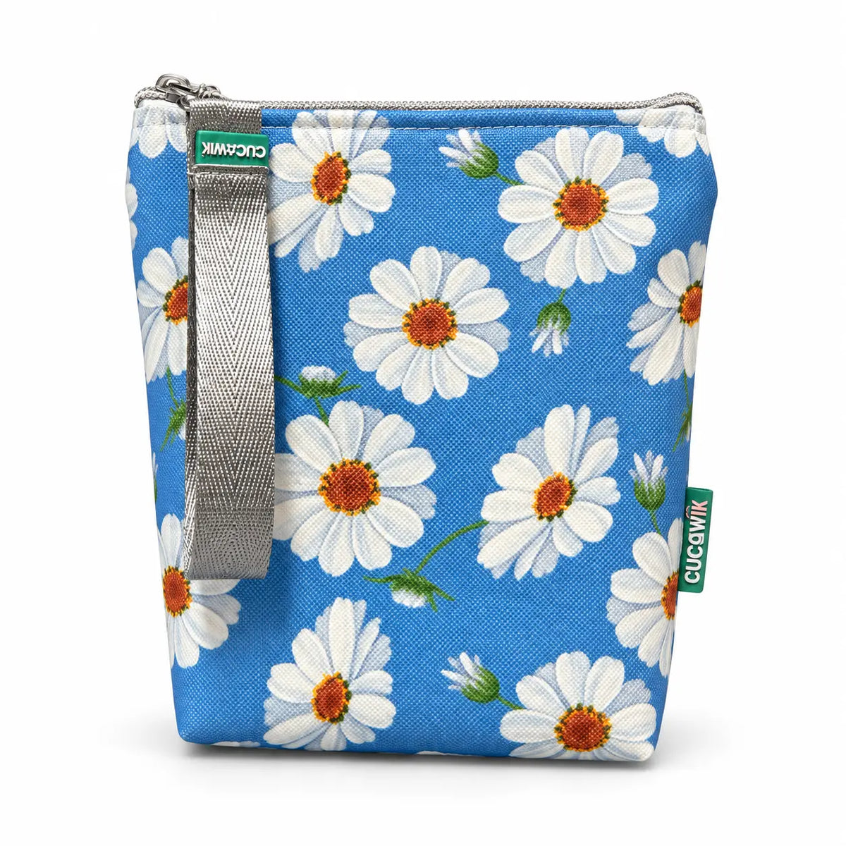 Bolsa Isotérmica para Snacks Margaridas Fundo Azul Claro