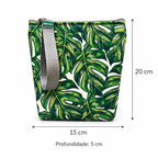 Medidas da bolsa isotérmica para snacks Plantas Monstera Verde – 20 × 15 × 5 cm