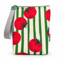 Bolsa Isotérmica para Snacks Tomates Fundo Riscas Verdes