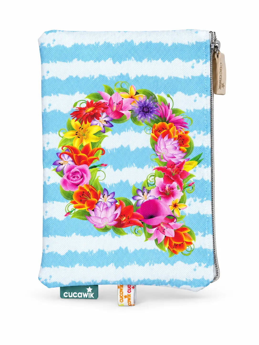 Necessaire Estojo Poppy com Letra Q de Flores | Cucawik
