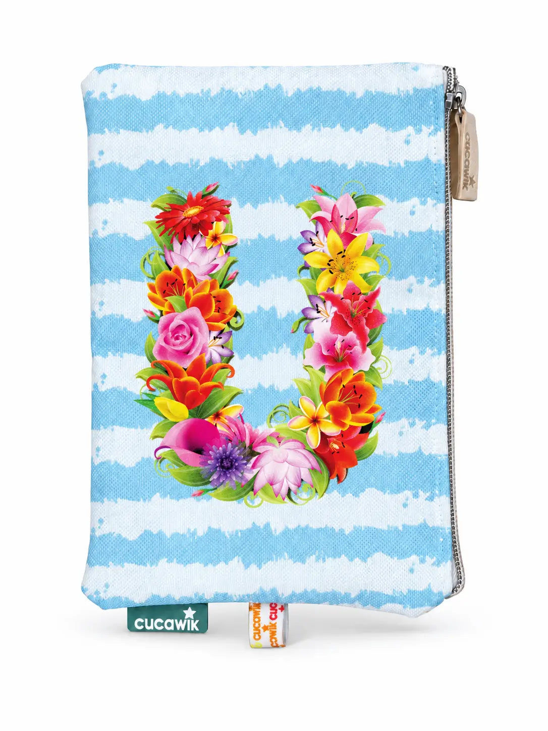 Necessaire Estojo Poppy com Letra U de Flores | Cucawik