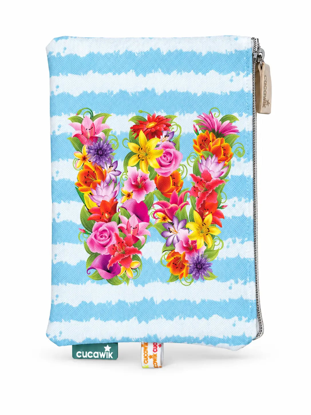 Necessaire Estojo Poppy com Letra W de Flores | Cucawik