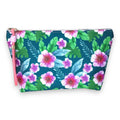 Bolsa Grande Impermeável Gal Hibiscos Tropical Rosa Petróleo | Cucawik