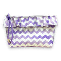 Bolsa Maggy Grande Impermeável com Folho Chevron Roxo Aguarela | Cucawik