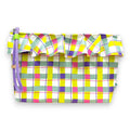 Bolsa Maggy Grande Impermeável com Folho Xadrez Colorido Pastel | Cucawik