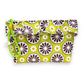 Bolsa Maggy Grande Impermeável com Folho Flores Retro Verde Roxo | Cucawik