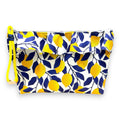 Bolsa Maggy Grande Impermeável com Folho Limões Fundo Azul Marinho | Cucawik