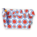 Bolsa Maggy Grande Impermeável com Folho Círculos Pop Laranja Azul | Cucawik