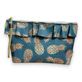 Bolsa Maggy Grande Impermeável com Folho Ananás Dourado Fundo Castanho | Cucawik