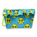 Bolsa Maggy Grande Impermeável com Folho Smiles Palmeiras Turquesa | Cucawik