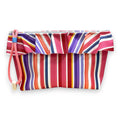 Bolsa Maggy Grande Impermeável com Folho Riscas Coloridas Rosa | Cucawik