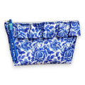 Bolsa Maggy Grande Impermeável com Folho Paisley Peónias Azul Porcelana | Cucawik