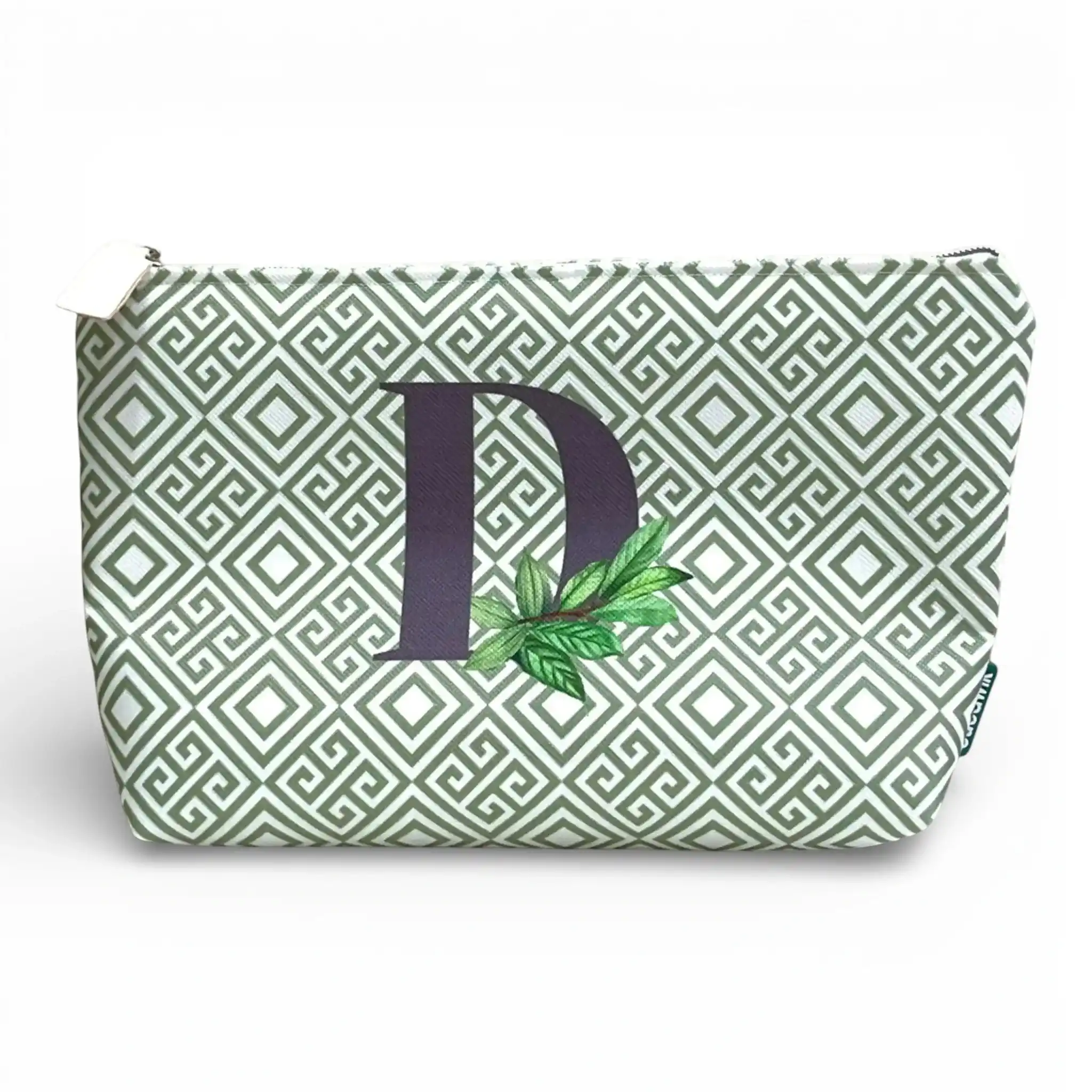 Bolsa Grande Impermeável Verde com Letra Guta Cucawik