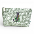 Bolsa Grande Impermeável Guta Verde Letra J | Cucawik