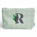 Bolsa Grande Impermeável Guta Verde Letra R | Cucawik