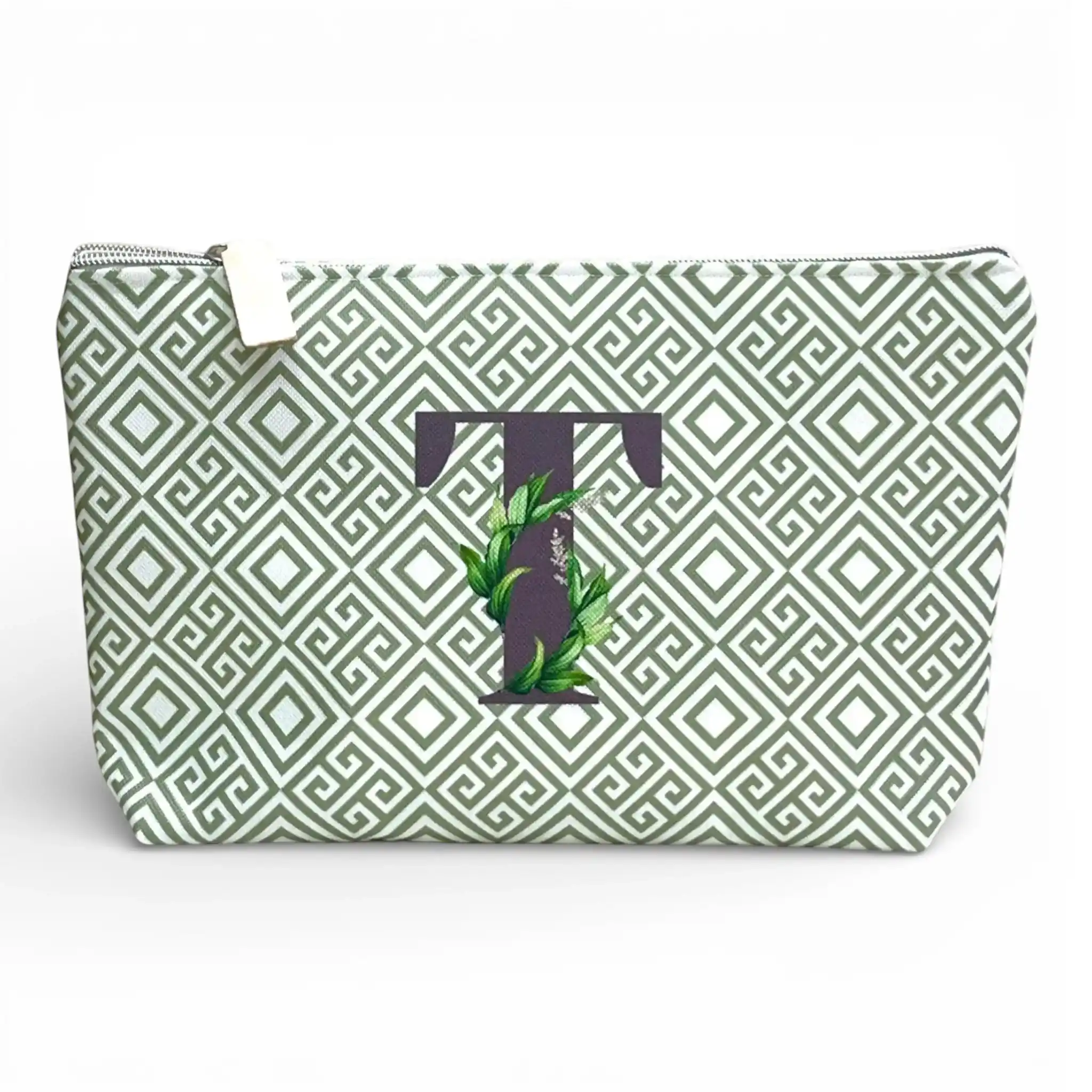 Bolsa Grande Impermeável Verde com Letra Guta Cucawik