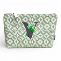 Bolsa Grande Impermeável Guta Verde Letra V | Cucawik