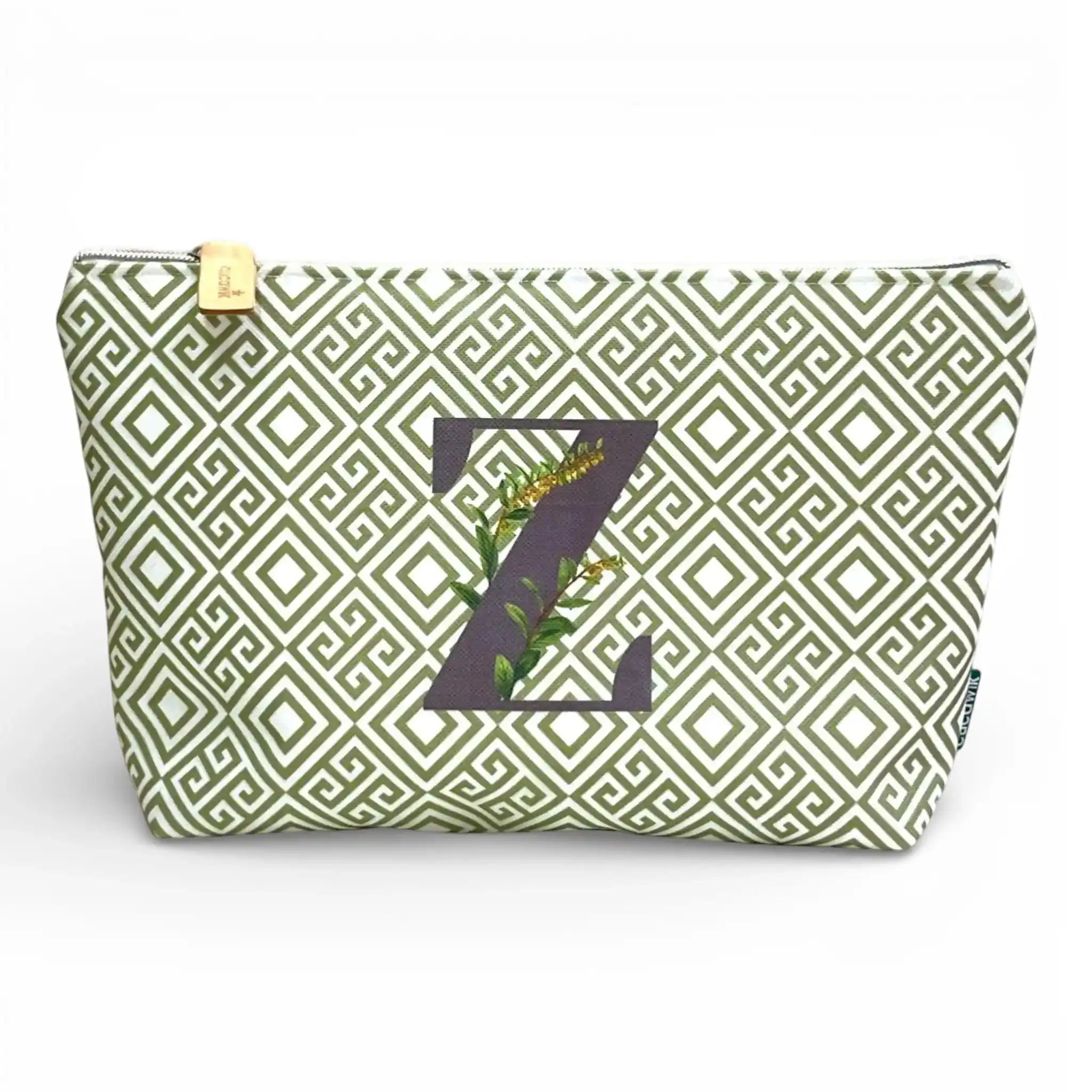 Bolsa Grande Impermeável Verde com Letra Guta Cucawik