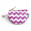 Porta-Moedas Meia-Lua Sol Chevron Rosa Aguarela