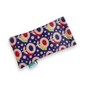 Bolsa para Óculos com Mola Cloe Flores Retro Roxo Fundo Roxo | Cucawik