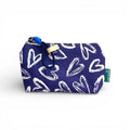 Bolsa Pequena Impermeável Happy Corações Rabiscados Azul | Cucawik