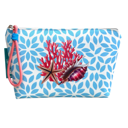 Necessaire Grande Impermeável Tui Mar Corais Búzio Estrela do Mar (B008) | Cucawik