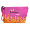 Bolsa Grande Impermeável Tui Gelado Hello Summer Enjoy Rosa | Cucawik