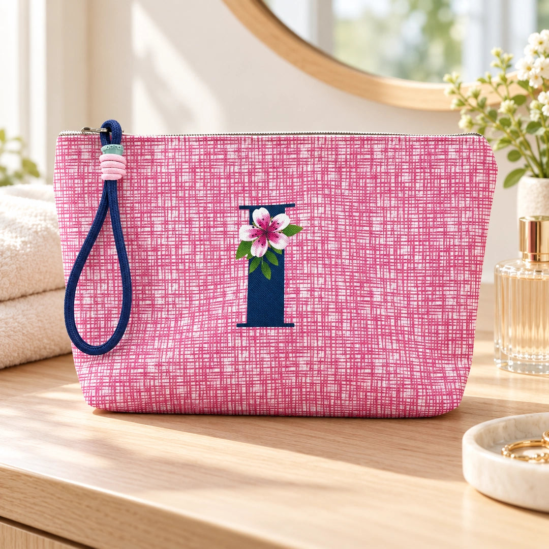 Bolsa Vera rosa letra I — num toucador