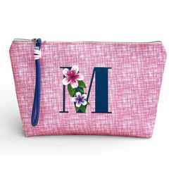Necessaire Grande Impermeável Vera Rosa Letra M | Cucawik