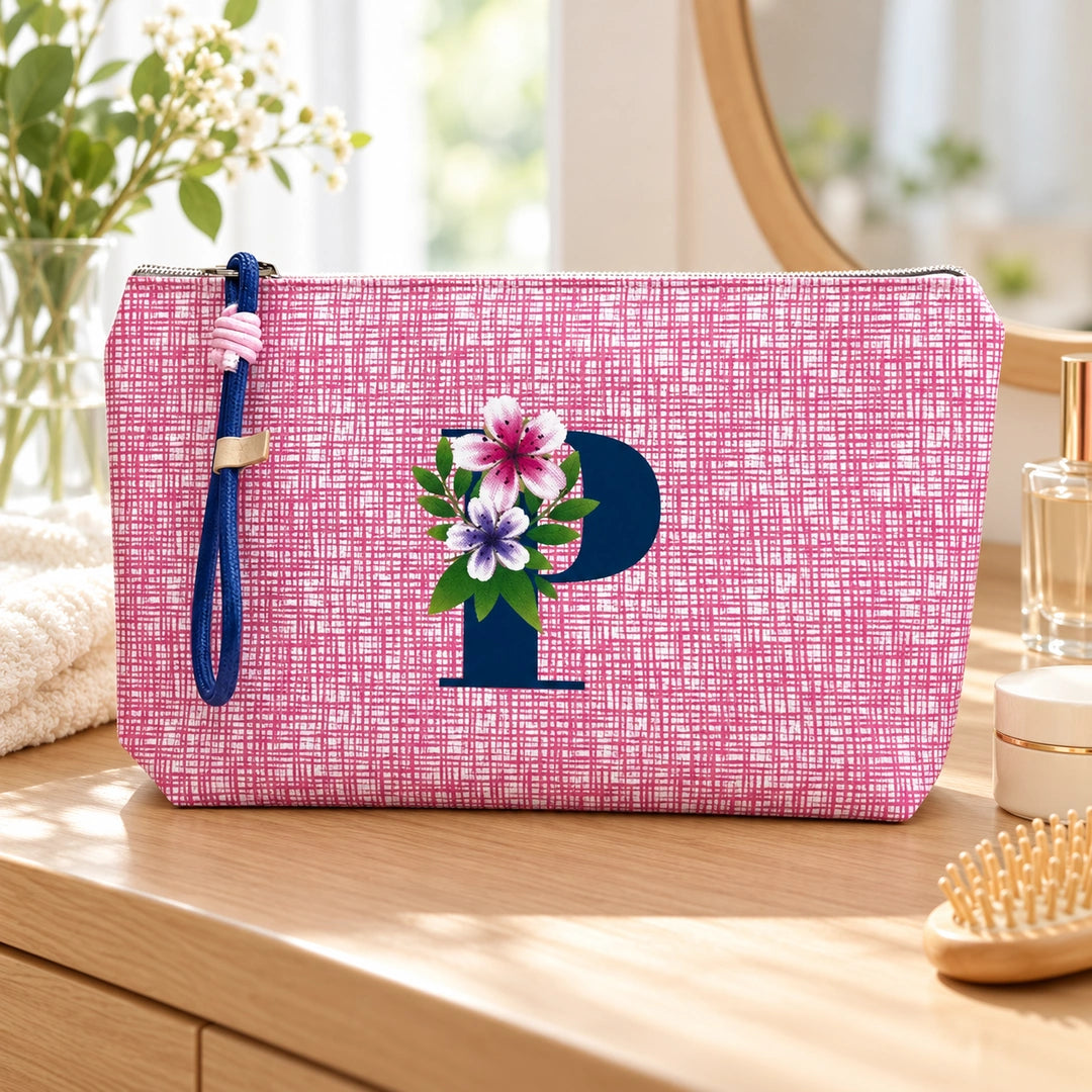 Bolsa Vera rosa letra P — num toucador