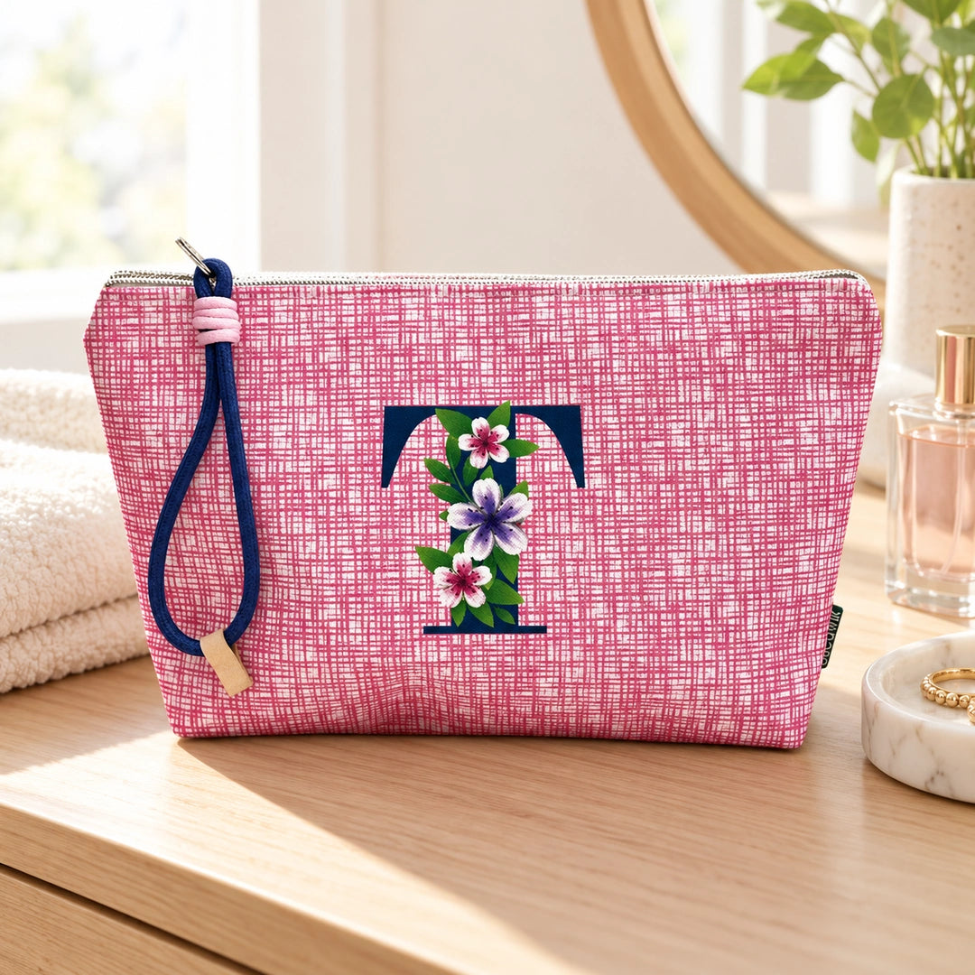 Bolsa Vera rosa letra T — num toucador