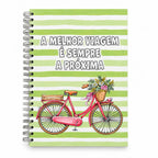 Caderno Argolas A5 Liso "A Melhor Viagem É Sempre A Próxima"