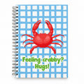Caderno Argolas A5 Liso "Feeling Crabby? Hugs!"
