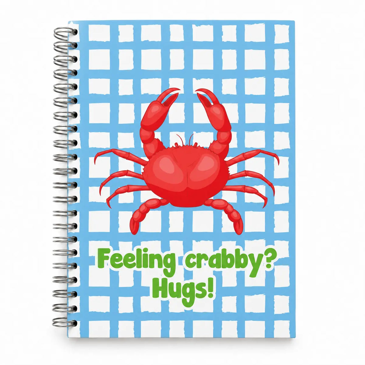Caderno Argolas A5 Liso "Feeling Crabby? Hugs!"