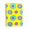Caderno A5 Pautado com Argolas Metálicas Memphis Celular Amarelo Colorido | Cucawik
