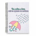 Caderno Argolas A5 Liso "Uns Sentem a Chuva, Outros Apenas se Molham"
