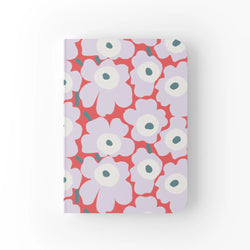 Caderno Liso A5 Flores Divertidas Rosa | Cucawik
