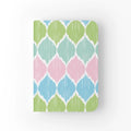 Caderno Liso A5 Ikat Rosa Azul e Verde | Cucawik