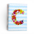 Caderno Argolas A5 com Letra Flores C | Cucawik