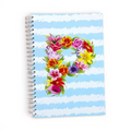 Caderno Argolas A5 com Letra Flores P | Cucawik