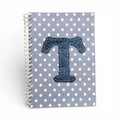 Caderno Argolas A5 com Letra Ganga T | Cucawik