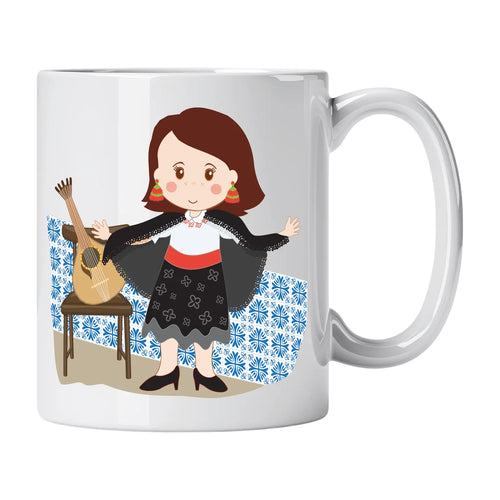 Caneca Inspirada na Fadista Amália Rodrigues Cucawik - Cucawik