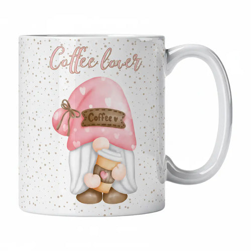 Caneca com Gnomo e Frase "Coffee Lover" Cucawik - Cucawik