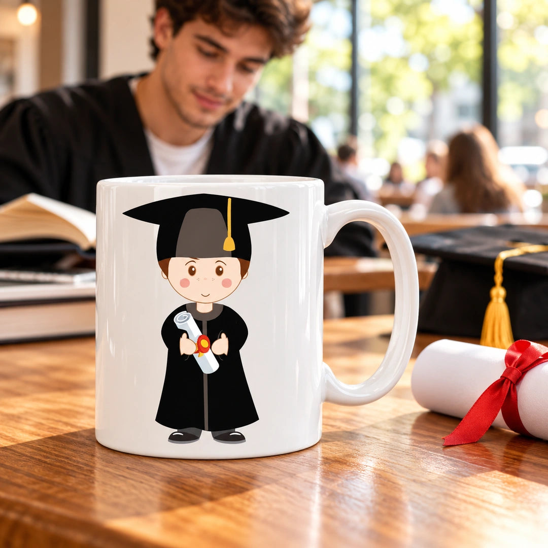 Caneca de Cerâmica Finalista Homem em ambiente lifestyle | Cucawik