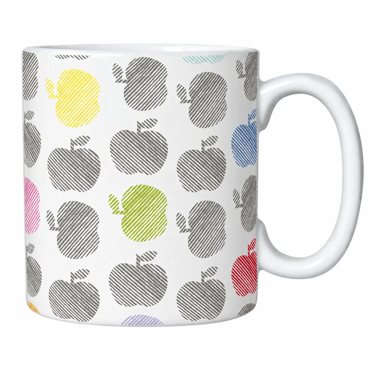 Caneca de Cerâmica Maçãs Coloridas